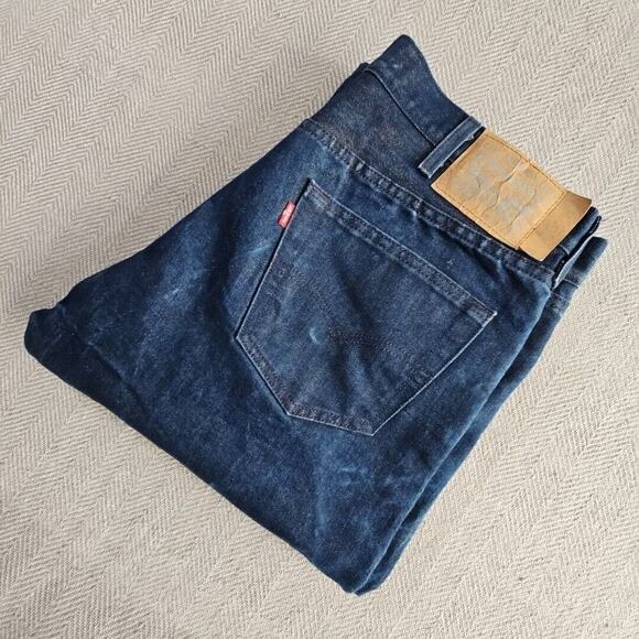 Levi's Jeans Men's W38 L32 501 Dark Wash 8% Metallic Thread PC9-00501-2749 - Picture 5 of 16